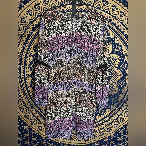 MSK Black and Pink Floral Dress - Picture 2 of 5